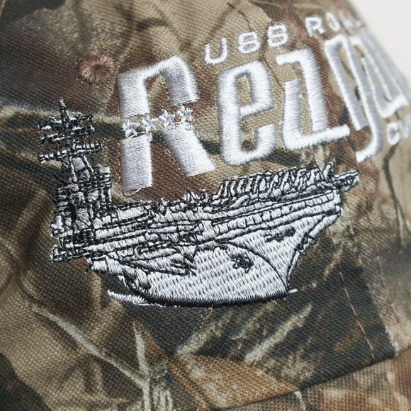 Realtree Navy Hat Mens OS Camouflage USS Ronald Reagan CVN 76 Cap - Picture 4 of 10